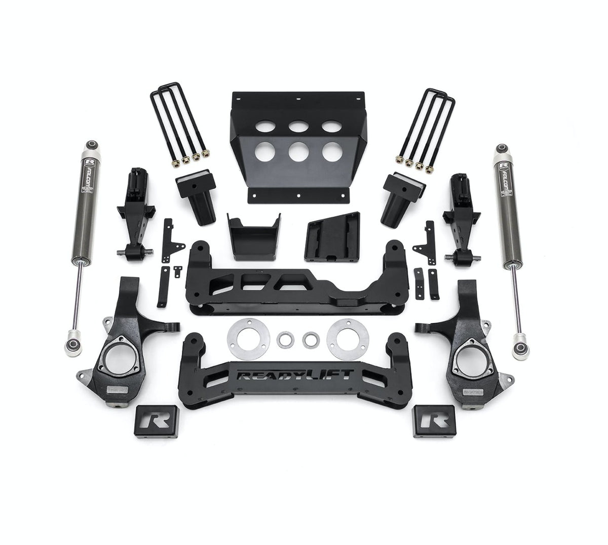 ReadyLIFT 44-34710 7" Big Lift Kit for Cast Steel OE Upper Control Arms, Falcon 1.1 Monotube Shock