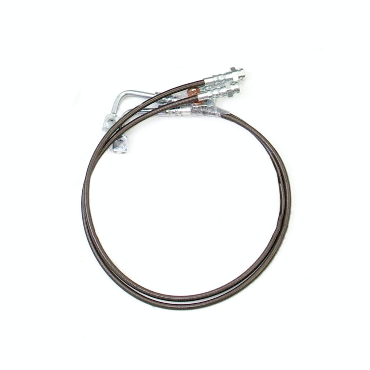 ReadyLIFT 47-6435 Front Braided Stainless Steel Brake Lines for 4" Lift, Pair
