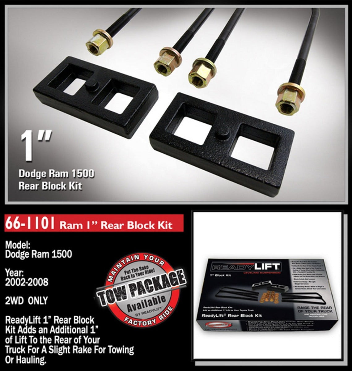 ReadyLIFT 66-1101 Leaf Spring Axle U-Bolt Kit