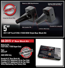 ReadyLIFT 66-2015 5" Flat Rear Block Kit with Carrier Bearing Spacer for 2 Piece Drive Shaft