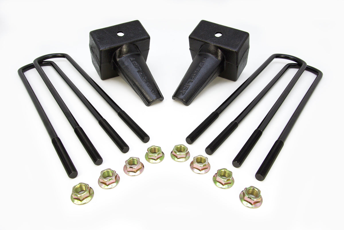ReadyLIFT 66-2025 5" Tapered Rear Block Kit for 1 Piece Drive Shaft, 16.5" U-Bolts