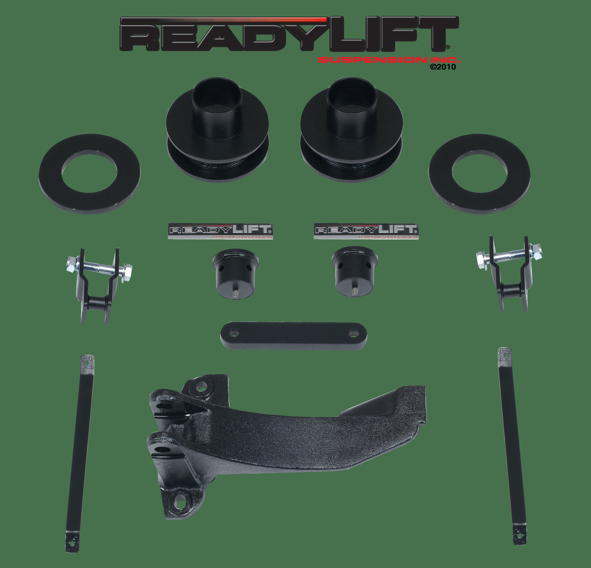ReadyLIFT 66-2515 2.5" Front Suspension Leveling Kit with Track Bar Bracket