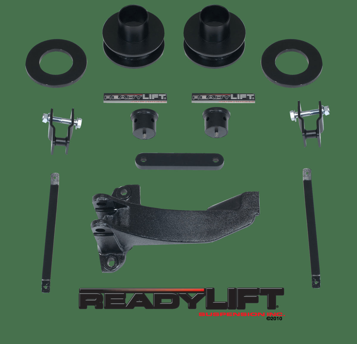 ReadyLIFT 66-2516 2.5" Front Suspension Leveling Kit with Track Bar Bracket