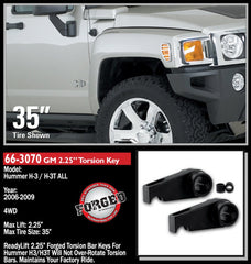 ReadyLIFT 66-3070 2.25"Front, 1.5"Rear Front Suspension Leveling Kit (Forged Torsion Key)