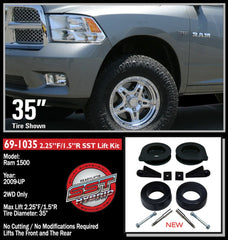 ReadyLIFT 69-1035 2.25" Front with 1.5" Rear Suspension Lift Kit