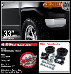 ReadyLIFT 69-5060 3" SST Lift Kit Front with 2" Rear Spacer without Shocks