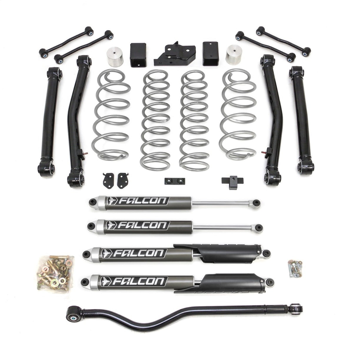 ReadyLIFT 69-6837 Terrain Flex 4-Arm Kit with Falcon 2.1 Shocks. 3.5" Rubicon, 4.5" Sahara/Sport