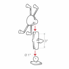 RAM X-Grip Large Phone Mount with Diamond Base