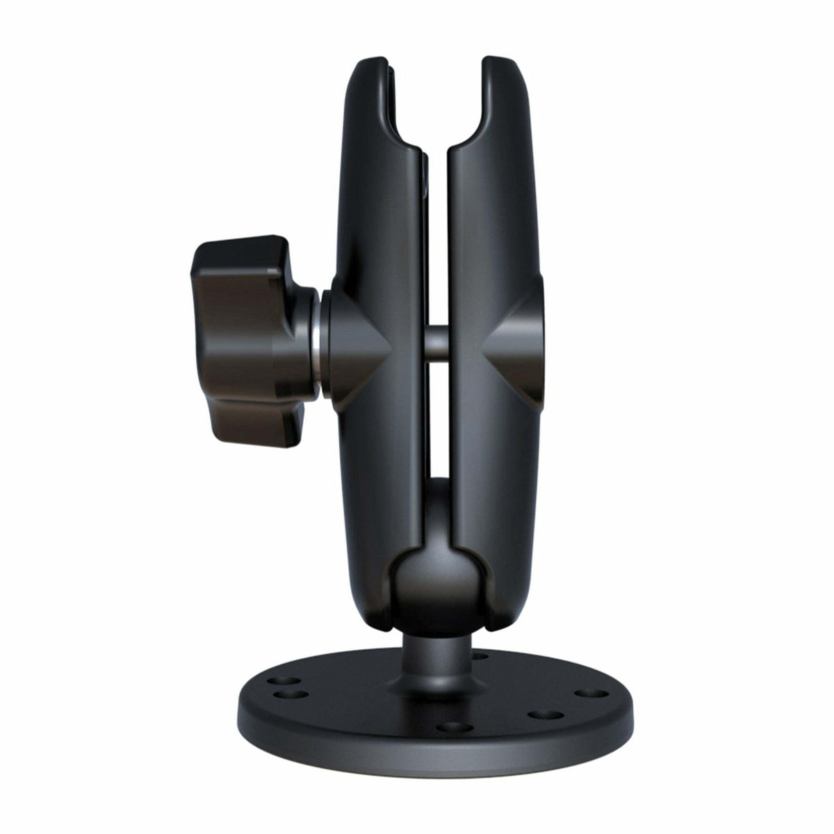 RAM Double Socket Arm with Round Plate - B-Size - Medium Arm