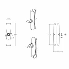 RAM Double Socket Arm - D-Size - Long Arm