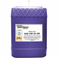 Royal Purple 05020 0W-20 Passenger Car Engine Oil 5 gal. Pail