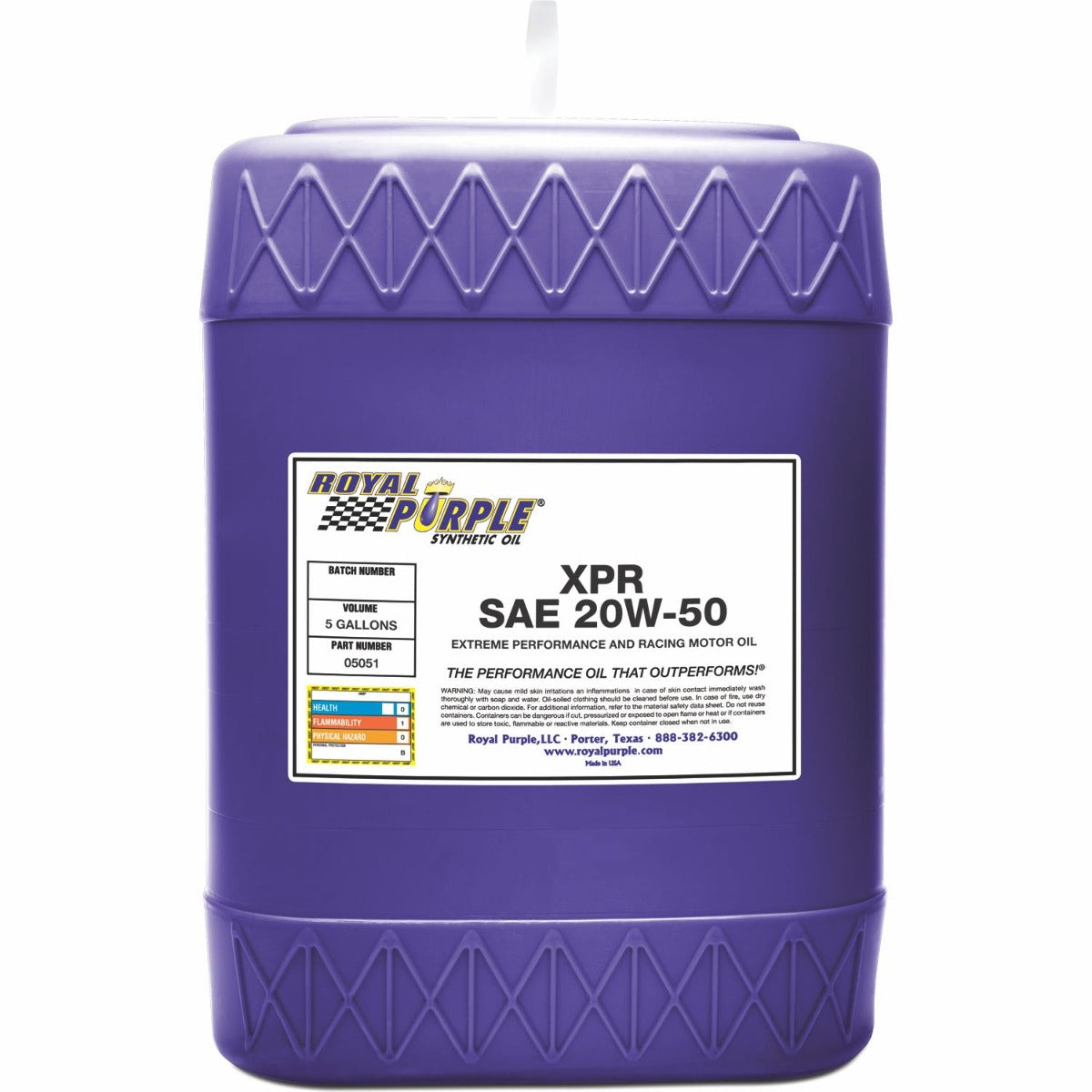 Royal Purple 05051 20W-50 XPR Engine Oil 5 gal. Pail