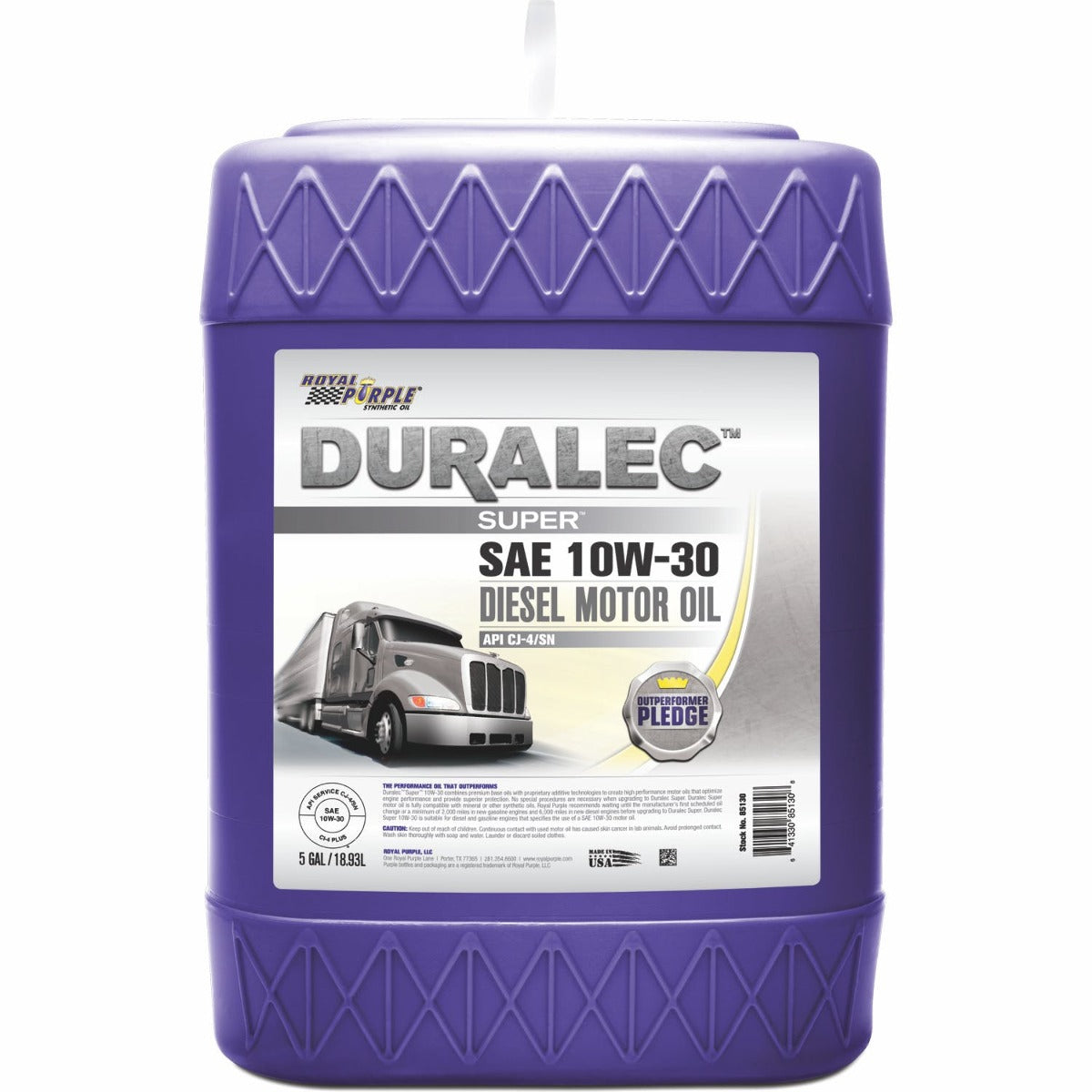 Royal Purple 85130 10W-30 CK-4 Duralec Super, Pail