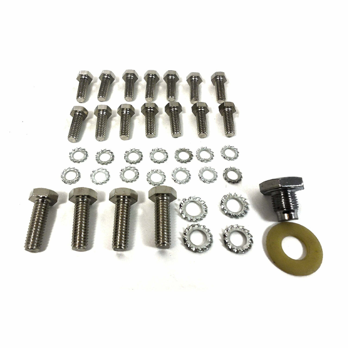 Racing Power Company R0944 Chevy oil pan bolt kit - zinc steel