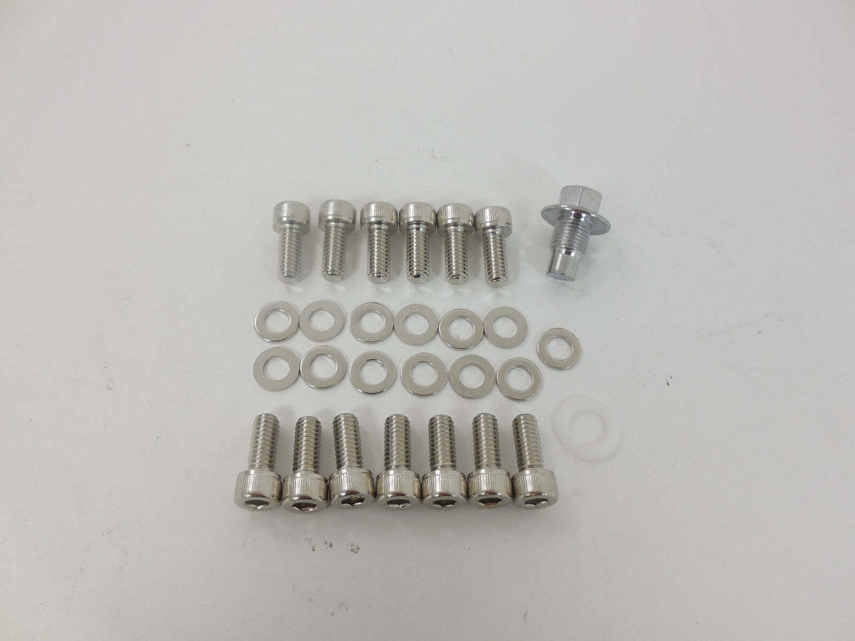 Racing Power Company R0948 Chevy trans pan bolt kit - zinc steel