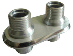 Racing Power Company R1004 Aluminum firewall bulkhead/polished(2)port