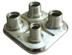 Racing Power Company R1005 Polished aluminum firewall bulkhead (4)port