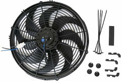 Racing Power Company R1014 14 inch electric cooling fan - 12v curved blades -