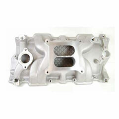 Racing Power Company R1106 Satin alum sbc inchsquare-bore inch intake manifold