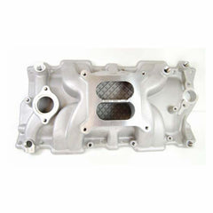 Racing Power Company R1106 Satin alum sbc inchsquare-bore inch intake manifold