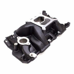 Racing Power Company R1106BK P/black alum sbc inchsquare-bore inch intake manifold