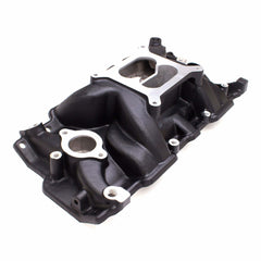 Racing Power Company R1106BK P/black alum sbc inchsquare-bore inch intake manifold