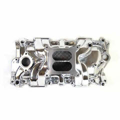 Racing Power Company R1106POL Polished alum sbc inchsquare-bore inch intake manifold