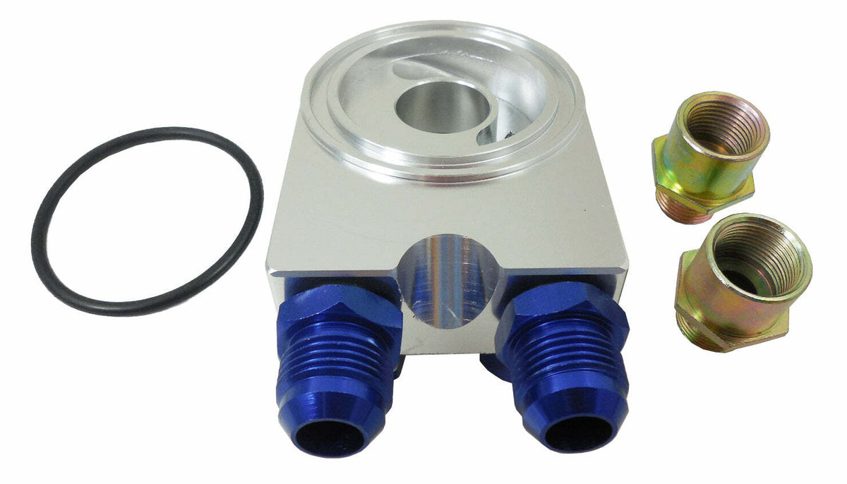 Racing Power Company R1417 Billet alum sandwich adaptor with remote outlets