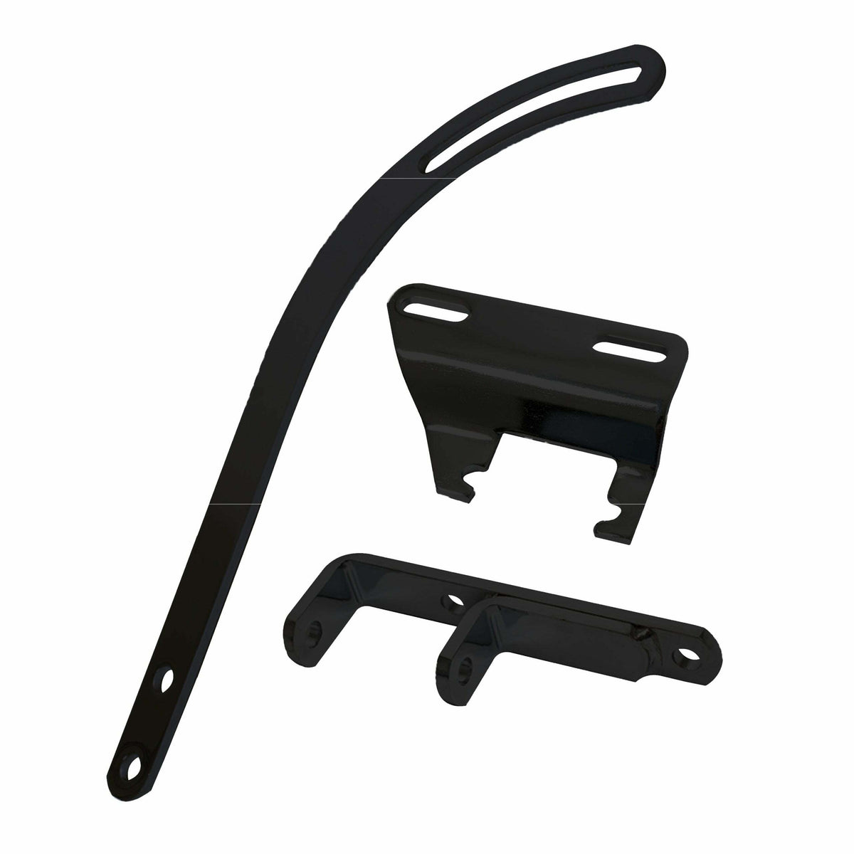 Racing Power Company R1560BK Alternator 3 Pieces Bracket Set Black Finished