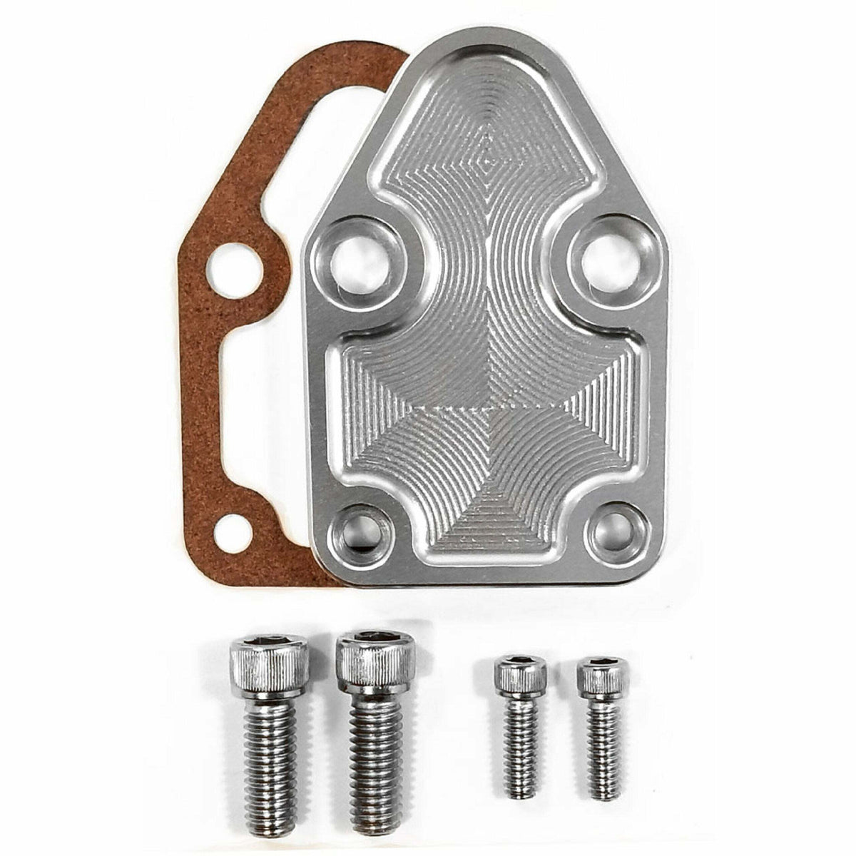 Racing Power Company R2071 Billet sb chevy fuel pump block off plate