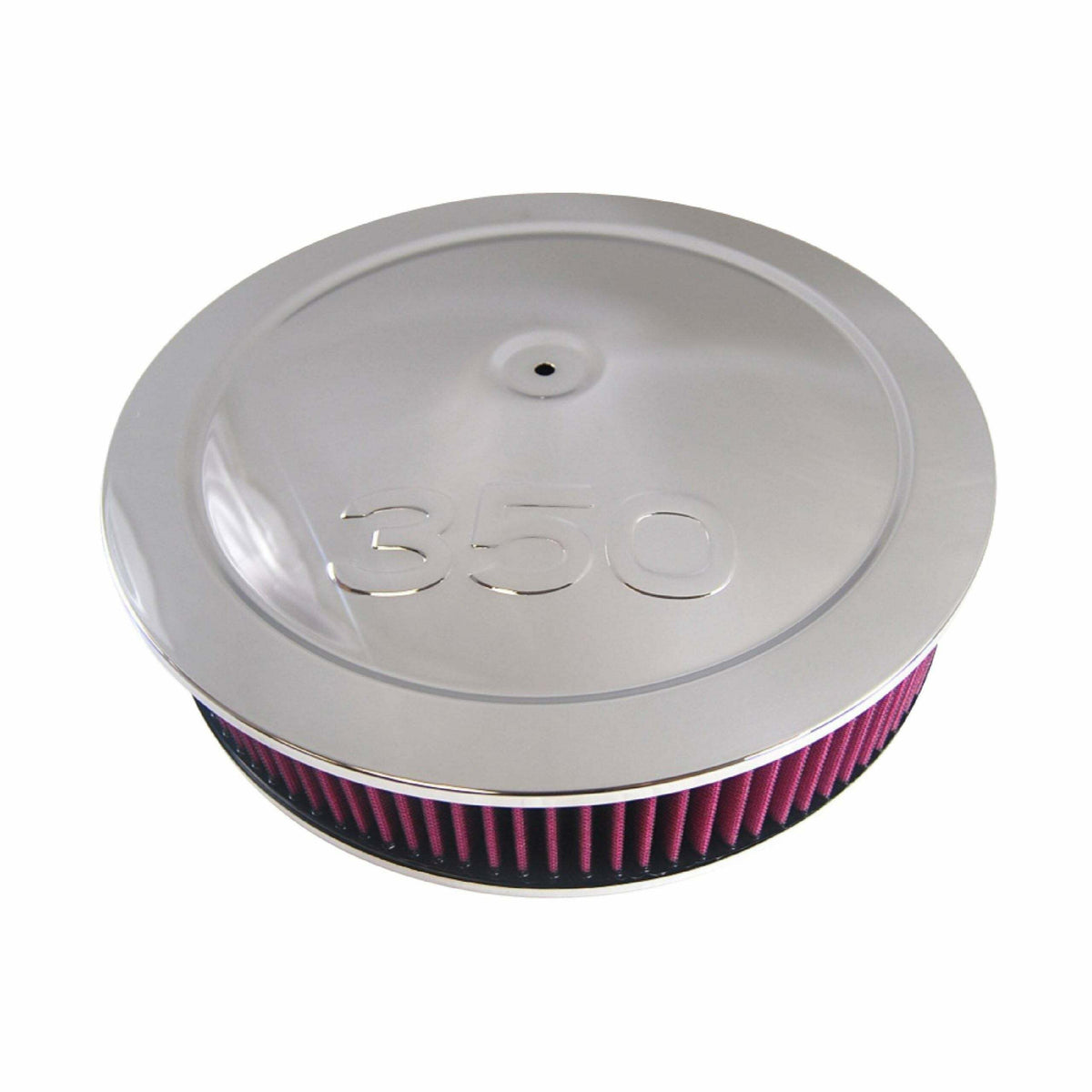 Racing Power Company R2165W 14 inch muscle car style a/c set w/ 350 logo-chr (a)