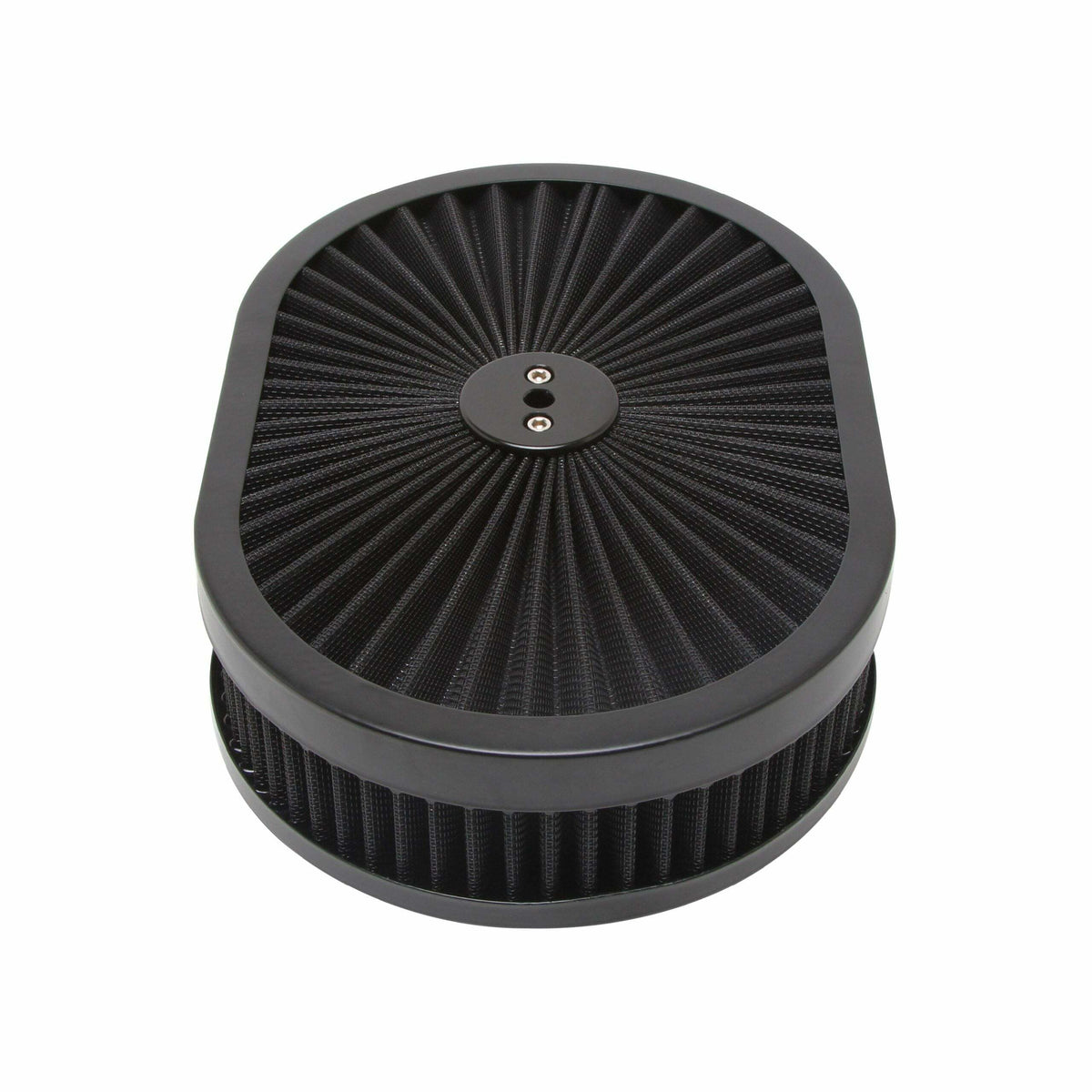 Racing Power Company R2216BK 12X2 inch Super Flow Oval Air Cleaner Set Black
