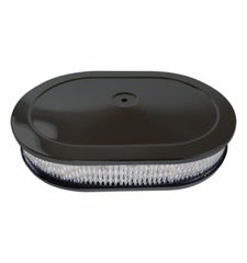 Racing Power Company R2220BK 12 inch X 2 inch Oval A/C Kit Black Top/Base Paper Elem