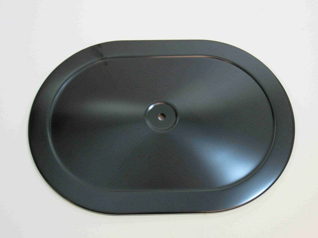 Racing Power Company R2220TBK 12 inch Steel Oval Air Cleaner Top- Black