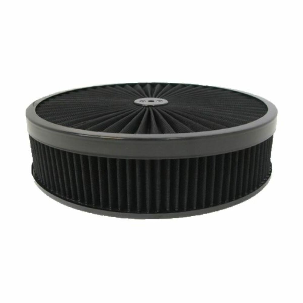 Racing Power Company R2232 14 inch x  3 inch inchsuper flow inch air cleaner kit-(black) (a)