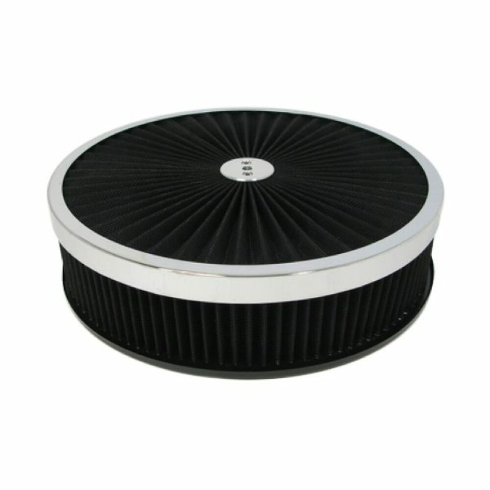 Racing Power Company R2234 14 inch x  3 inch inchsuper flow inch air cleaner kit-(black/chr)