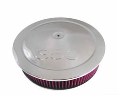 Racing Power Company R2265W 14 inch Muscle Car Style A/C Set W/ 350 Logo-Chr