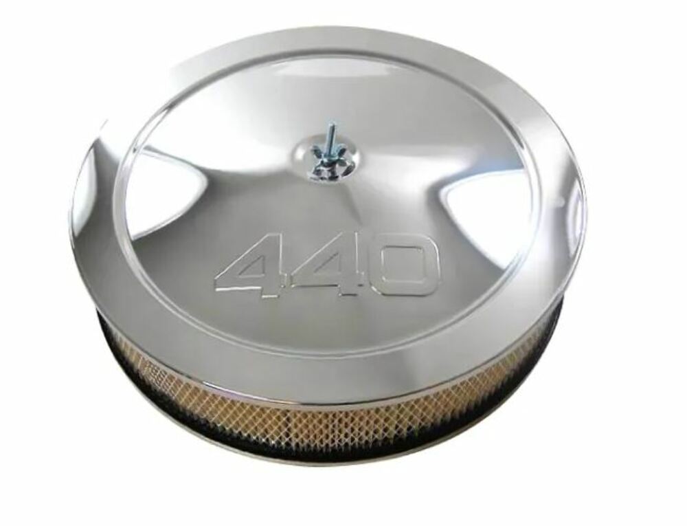 Racing Power Company R2268 14 inch muscle car style a/c set w/440 logo-chr (a)