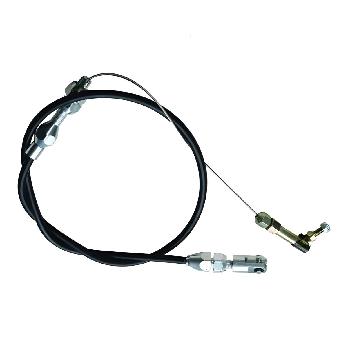 Racing Power Company R2334 24 inch black throttle cable - braided stainless
