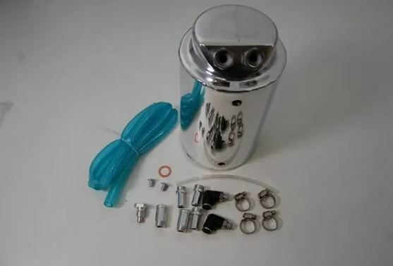 Racing Power Company R2504 Fabricated alum round oil catch tank 3.2 pints