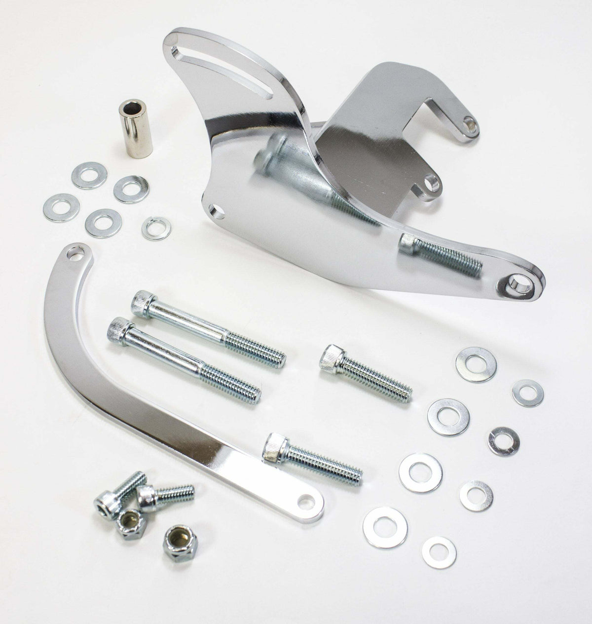Racing Power Company R3835 Sb chevy passenger side a/c bracket - chrome