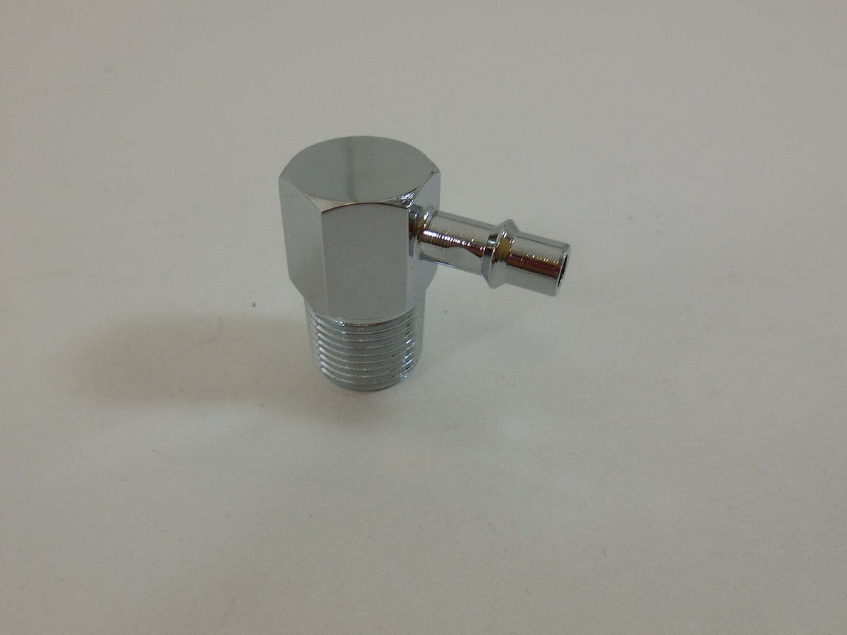 Racing Power Company R4535 Chrome steel fitting 3/8 inch male w/1/4 inch hose barb