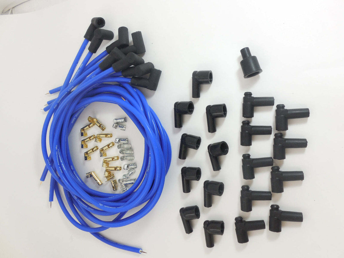 Racing Power Company R4603BLU SPARK PLUG WIRE SET BLUE WIRE/BOOTS 90 DEG