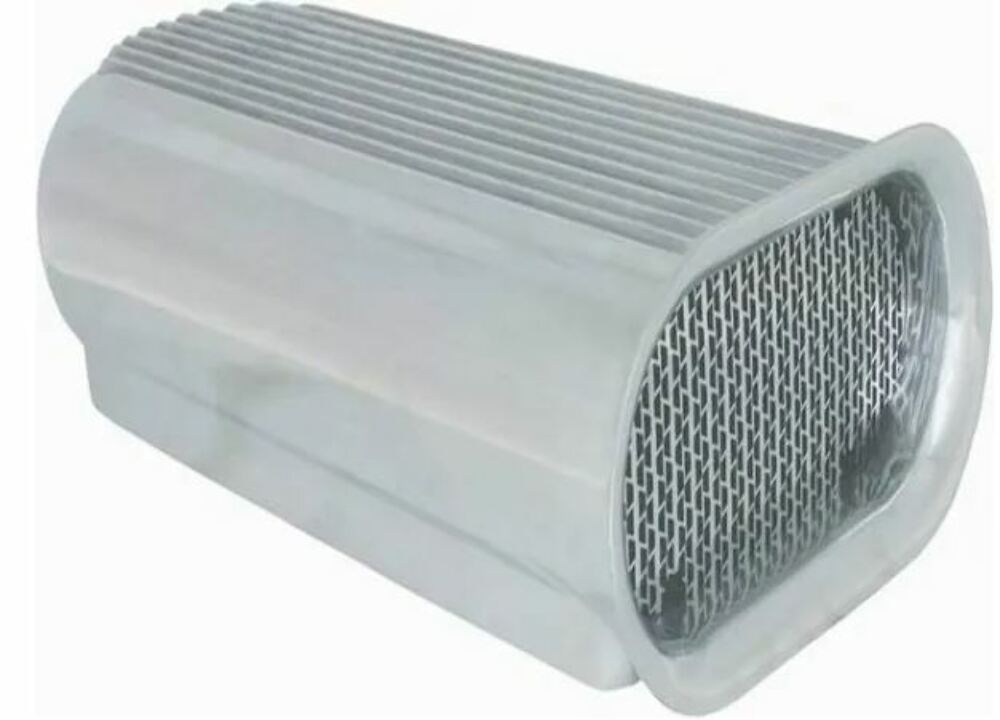 Racing Power Company R5233X Hood scoop finned dual quad-pol alum w/wash elem