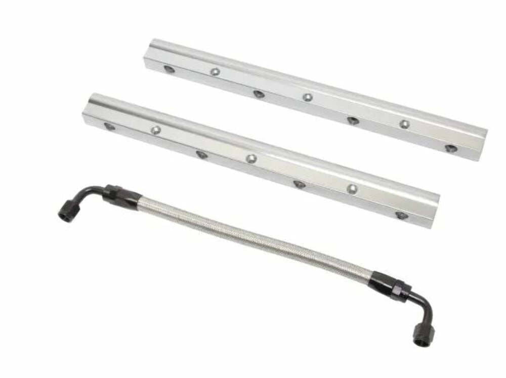 Racing Power Company R5465 Ls3 billet fuel rail kit-silver