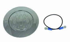 Racing Power Company R5601C Chrome alum gm horn button flame ea
