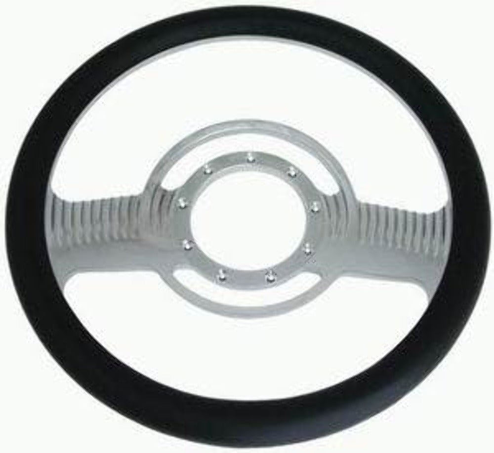 Racing Power Company R5607 14 inch alum/leather steering wheel ea