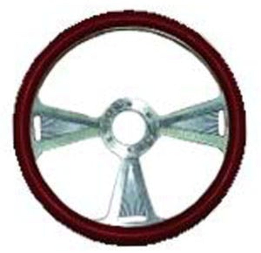 Racing Power Company R5609 14 inch alum/leather steering wheel ea