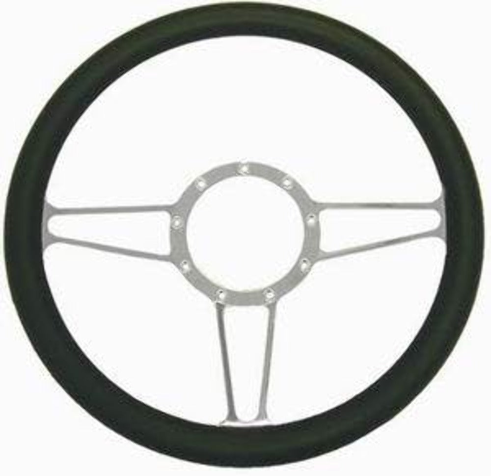 Racing Power Company R5612 14 inch alum/leather steering wheel ea