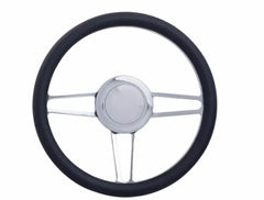 Racing Power Company R5612A 14 inch alum/leather steering wheel/horn/adapter kit